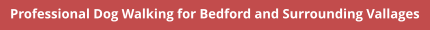 Professional Dog Walking for Bedford and Surrounding Vallages